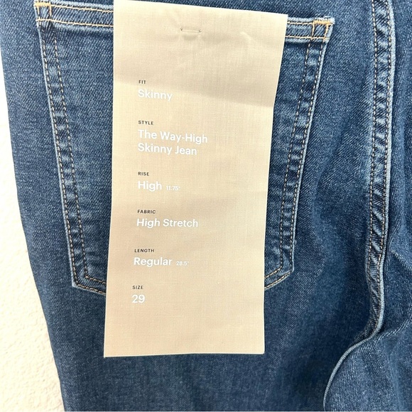 Everlane The Way High Rise Skinny Denim Jean Pants Vintage Mid Blue Size 29 NEW - Picture 7 of 16